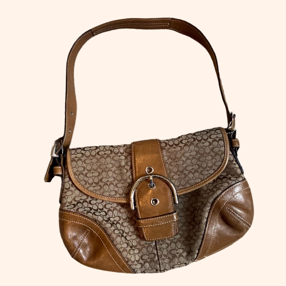 Vintage Coach Tan Mini Soho Shoulder Bag